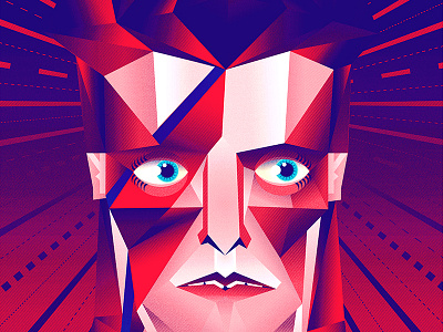 Detail (Bowie) bowie color david bowie design geometric graphic design illustration illustrator lines photoshop poster print