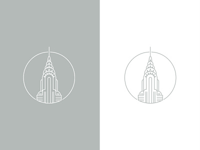 Holy Mother of Chrysler! architecture building chrysler line art logo new york vector
