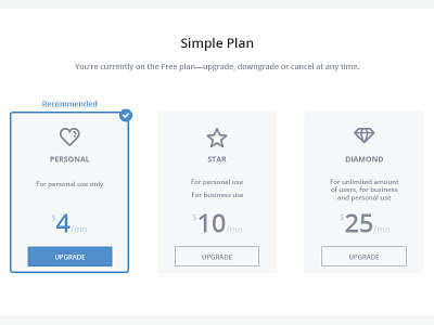 Subscription Plans diamond flat plan select simple star subscription