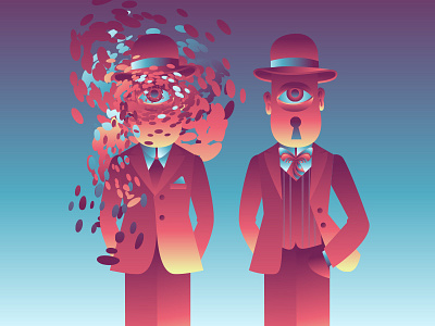 Magritte brothers childrensbook colors fairytale fresh gradient illustration surreal vector