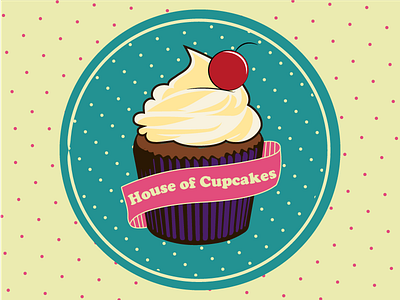 House of cupcake brand color cupcake cupcakes designer logo