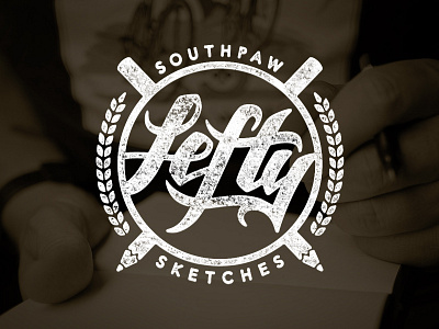 Lefty / Southpaw Sketches Logo badge crest hand lettering left left handed lefty lettering pencil sketch sketchbook southpaw typography