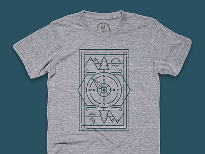 Pacific Northwest Tee compass cotton bureau line outdoors pacific pnw tee