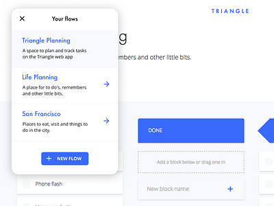 Triangle Flow Menu menu productivity ui