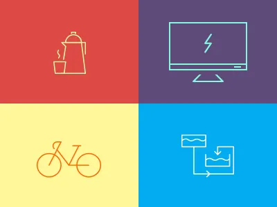 Line icons color icon line vector