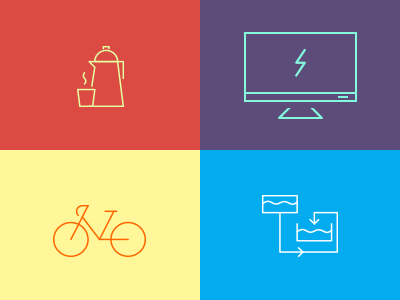 Line icons color icon line vector