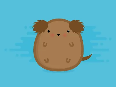 Poo Poo the Dog animal cute design dog flat graphic icon illustration pet puppy vector