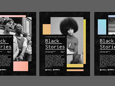 Black Stories black history month black power mixtape black stories branding civil rights movement film series freedom riders gradient monotype movie poster movies poster design