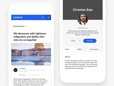 Ask Me Anything I ama channel clean comment feed ios minimal mobile post profile user
