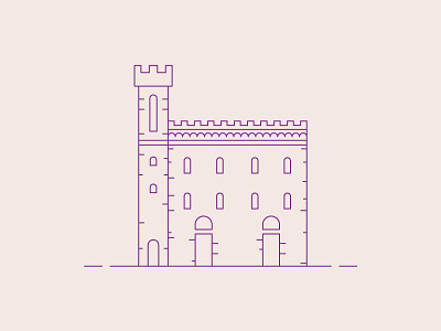 Bargello Museum, Florence building city design flat house icon italy line stroke ui ux vector