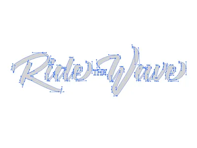 Ride the Wave WIP brush calligraphy design handmade lettering type typography wip