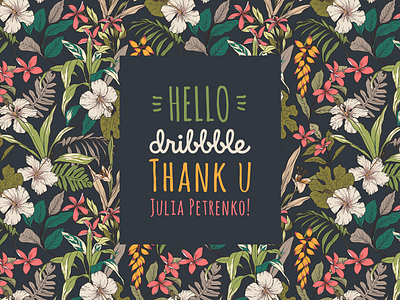 Hello Dribbble! dribbble hello