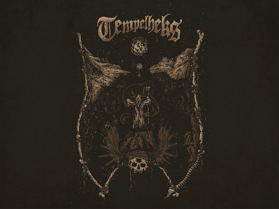 Tempelheks – Wizard antlers bones dark death doom moon mountain psychedelic rock skull space wizard