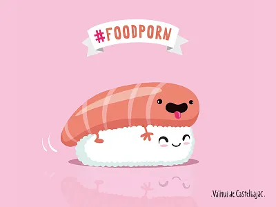 FOOD PORN foodporn illustration porn rice sex sushi vector