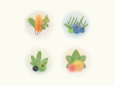 Botanical Illustrations allergy botanical gradient icon illustration plants season