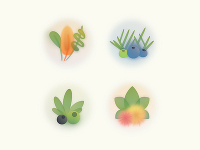 Botanical Illustrations allergy botanical gradient icon illustration plants season