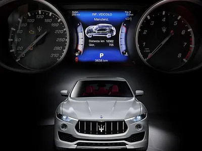 Maserati Levante Instrument cluster automotive bargraphs gauges hmi instrument maserati ui ux