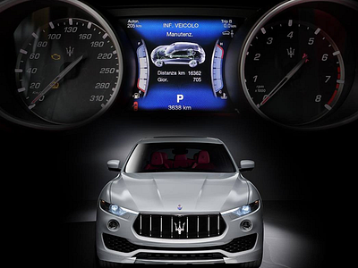 Maserati Levante Instrument cluster automotive bargraphs gauges hmi instrument maserati ui ux