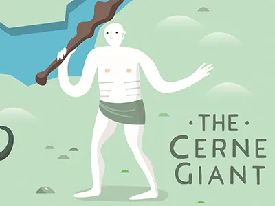 The Cerne Giant england fable giant illustration legend map myth uk