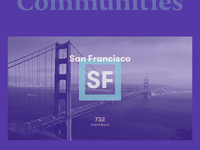 Community card bridge card members purple san francisco ui