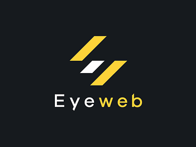 Eyeweb Logo agency custom design font logo minimal yellow
