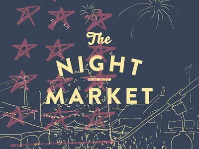 NoLi Night Market Poster drawing festival independence day poster stars