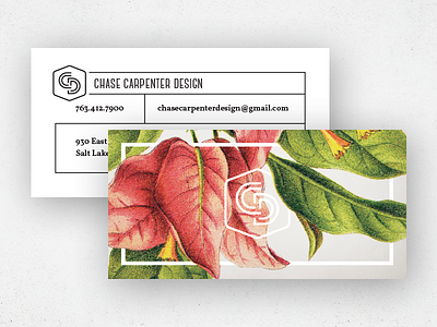 Business Card brand business card collateral floral flowers identity logo print stationery