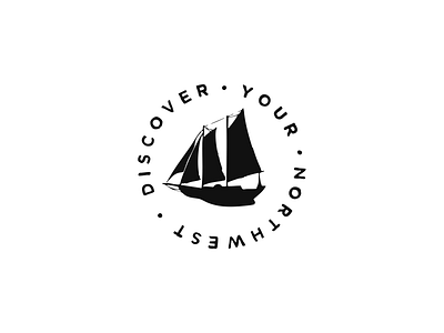 Discover Your Northwest adventure badge circle discover hand drawn handmade illustration logo northwest outdoors sketch