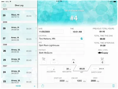 Waterlog'd (iPad) ipad logbook scuba
