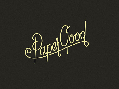 Paper Good Script branding custom type custom typography logo script typography