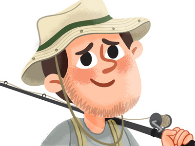 Fisherman character design fisherman illustration