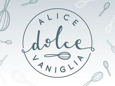 Logo for Alice Dolce Vaniglia alicedolcevaniglia blog dessert logo recipe sweet