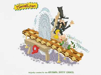 The Villain cartoon cartoon villain editorial cartoon humorous illustration national safety council nsc photoshop terry sirrell