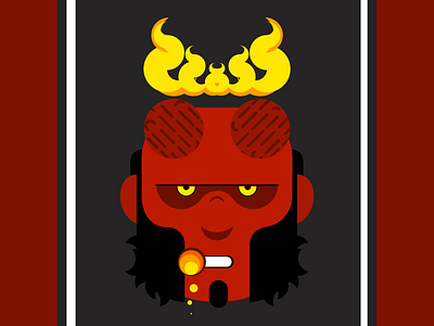 Hellboy flat hellboy