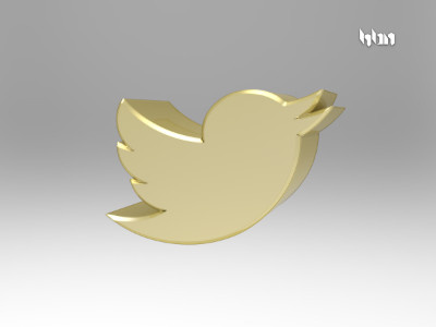 Twitter Logo 3d