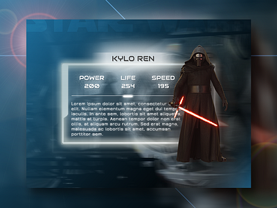 Star Wars | Kylo Ren Card gaming smartphone starwars ui ux