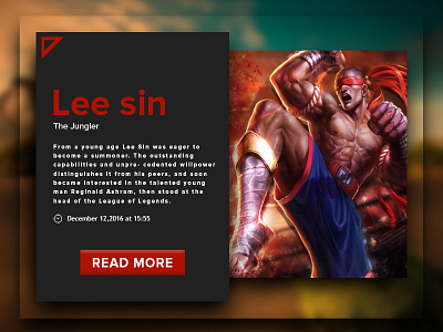 Concept Card Product block card cart design league of legends lee sin minimal ui ux web