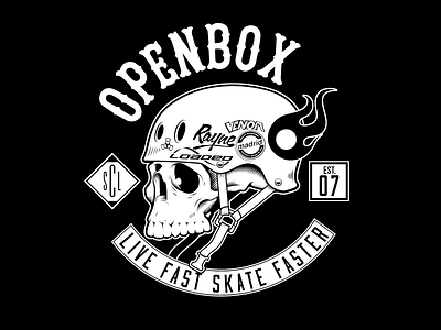 Live Fast Tee design adobe bike gang black helmet illustrator long boarding skull speed