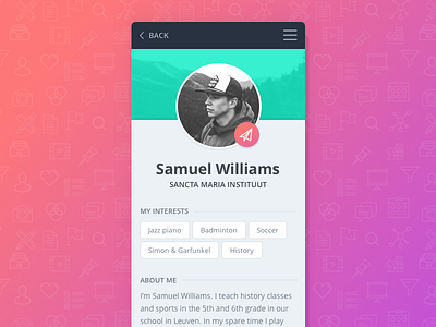 Digitalised business card app branding interface mobile mobile app ui ux