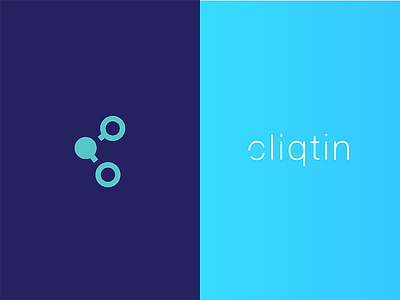 Cliqtin logo branding design flat logo mobile ux web