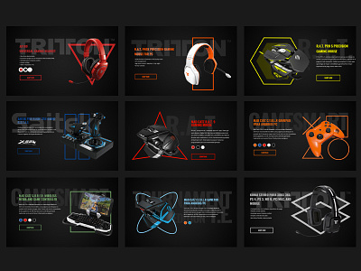 Mad Catz landing shop ui ux