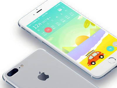 Mobile phone calendar app calendar illustrations