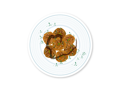 Meatballs food illustration infographic meatballs plate turkey