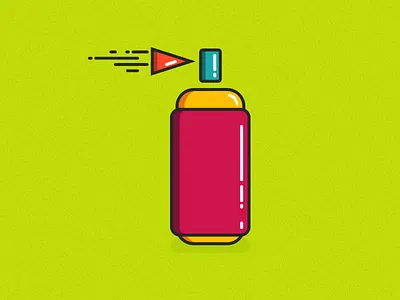 Spray Can Line Icon art brasil can colors design graffiti green icon line manaus spray
