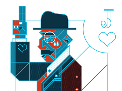 Two Word Joe Poster atlanta card daniel design flat illustration joe josergil poster romano two word