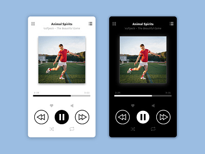 Music Player — Daily UI #009 009 dailyui dark design light minimalist mobile music player ui vulfpeck