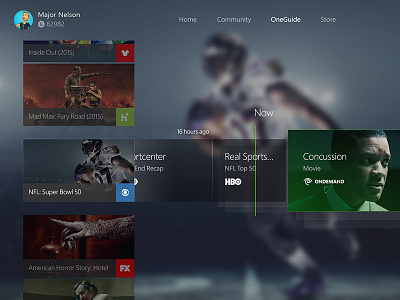 xbox oneguide concept concept microsoft xbox one xbox oneguide