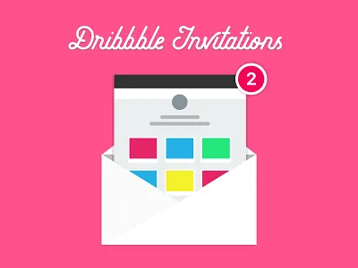 Invites color design dribbble envelope flat graphic invites itshansen ui visual