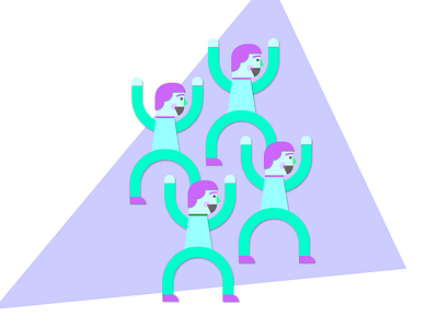 Triangular Dance-A-Thon geometric geometric man illustration illustrator man person shapes