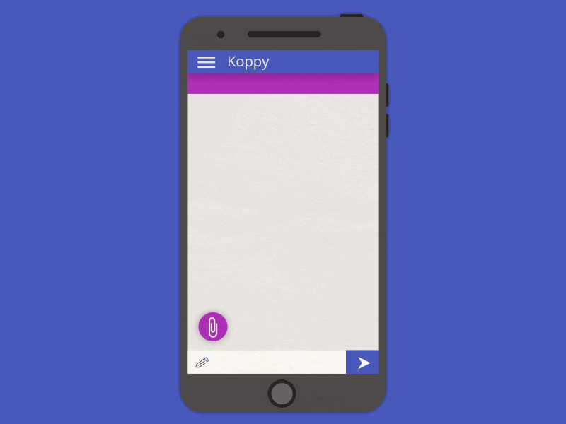 Koppy Share APP animation app design flat gif ios isometric loop phone ui ux